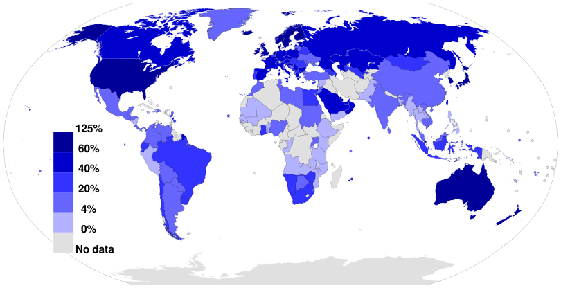 Global Internet coverage | Wikipedia